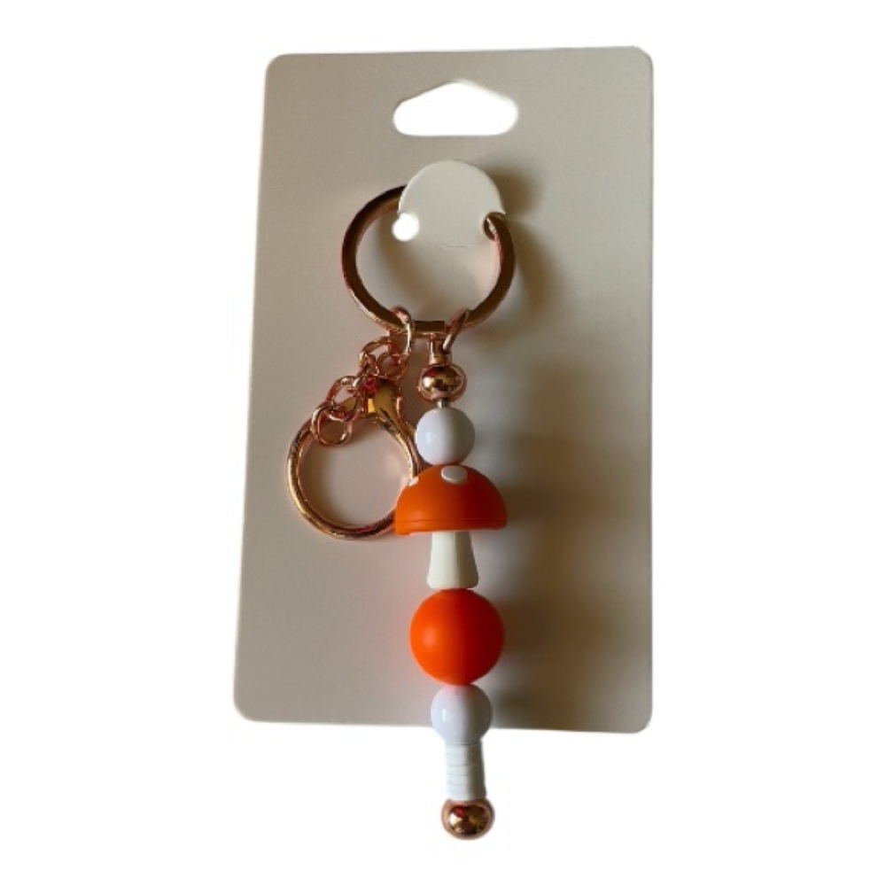 4/$20 Handcrafted Mushroom Keychain